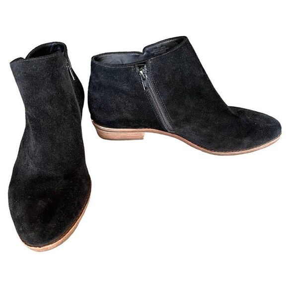 Alex Marie Womens Black Suede Leather Closed Toe Fall Ankle Bootie Sz 9 - Picture 8 of 10